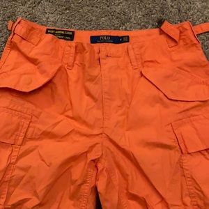 Orange cargo Polo Ralph Lauren shorts